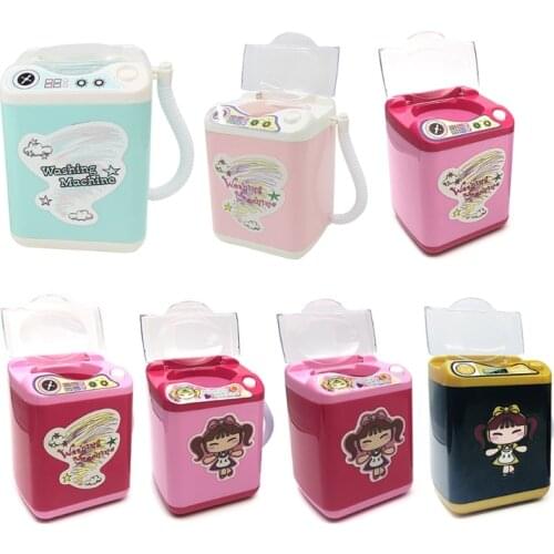 1Pack Simulated Mini Washing Machine with Laundry Accessories Pretend Play Interactive & Educational Housekeeping Toy B36E