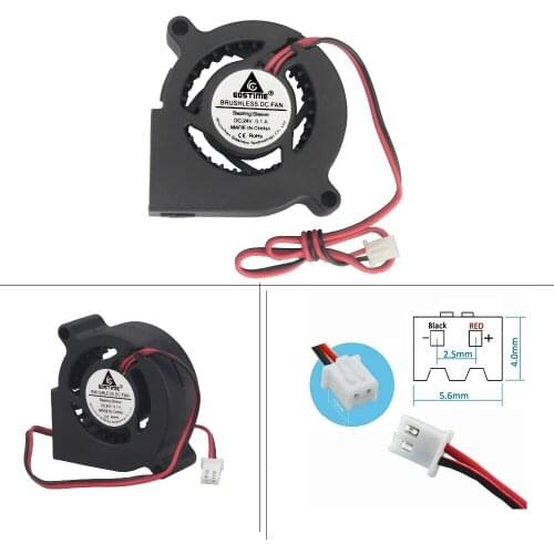 100 Pcs Gdstime DC Fan 24V Blower Fan 50mm 5020 Ventilation Exhaust Cooler 50x50x20mm 5cm DC Brushless Blower Fan 24Volt