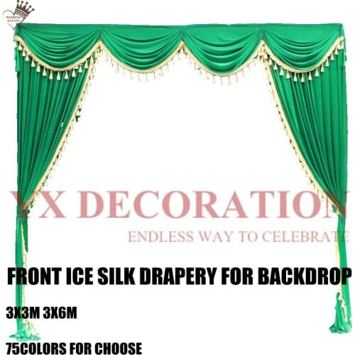 Cheap Price Front Swag Drapery Valance For Wedding Backdrop Stage Background Decoration