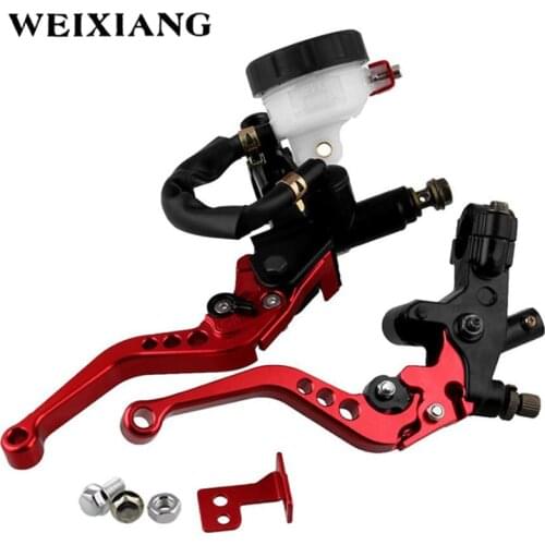 7/8" 22mm CNC Aluminum Motorcycle Brake Clutch Master Cylinder Lever Reservoir Universal Adjustable ATV For Yamaha Honda Suzuki