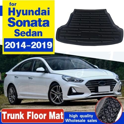 Car Rear Boot Cargo Liner Tray Trunk Floor Carpet Mats Carpets Pad Anti-dirty For Hyundai Sonata 2015 2016 2017 2018 2019 Sedan