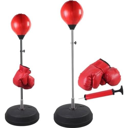 Adult Sandbag Boxing Speed Ball Decompression Reaction Ball Training Hand Strength Fitness Device Adjustable Height