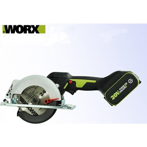 Worx Professional Tool WU533 Brushless Motor 115MM Cordless Circular Saw 45 /90 Degree cutting Powershar Battery
