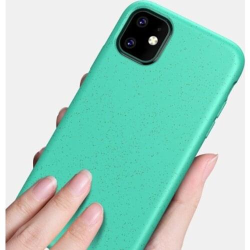 Eco Friendly Natural Wheat Straw Biodegradable TPU Phone Case For iPhone 11 Pro Max