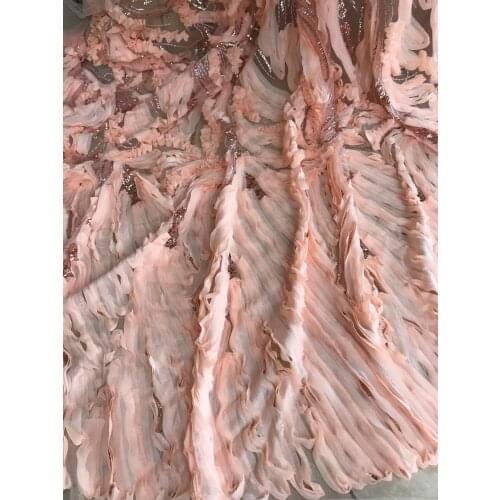 French lace fabric embroidery tulle net fabric SYJ-828815 for bridal dress