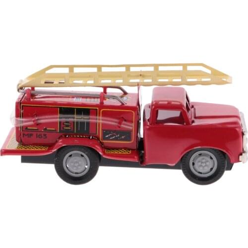 Fire Truck Toy Friction Powered Diecast Vehicles, Mini Fire Engine Vehicles Construction Toys for Home Decor, Birthday Gifts