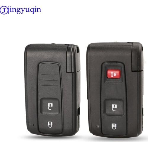 Jingyuqin 10ps 2 Buttons Remote Smart Car Key Case Cover For Toyota Prius Corolla Verso Toy43 Uncut Blade With Blade