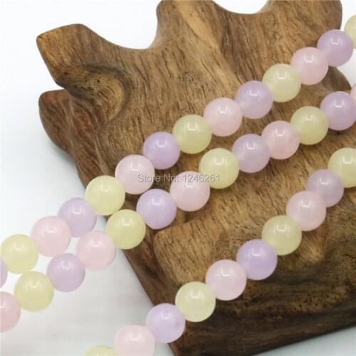 6 8 10mm Hot Sale Multicolor Tourmaline Stone Crafts Loose DIY Round Beads Accessory Parts Jewelry Making Girls Christmas Gifts