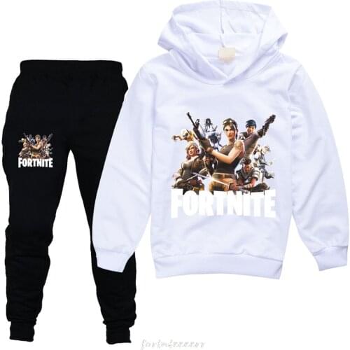 Fortnites Battle Game Boys Clothing Autumn Hoody Tops+pants 2 Pcs Outfits Sets Kids Birthday Suit Boy Hoodies Clothes Set