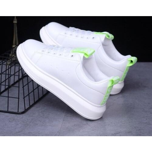 New Fashion Unisex Top Quality Black White Green Sneakers Breathable Women Men Skateboarding Shoes Size 35-44