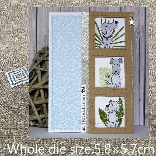 XLDesign Craft Metal Cutting Dies cut dies 3pcs square frame decoration scrapbook Album Paper Card Craft Embossing die cuts