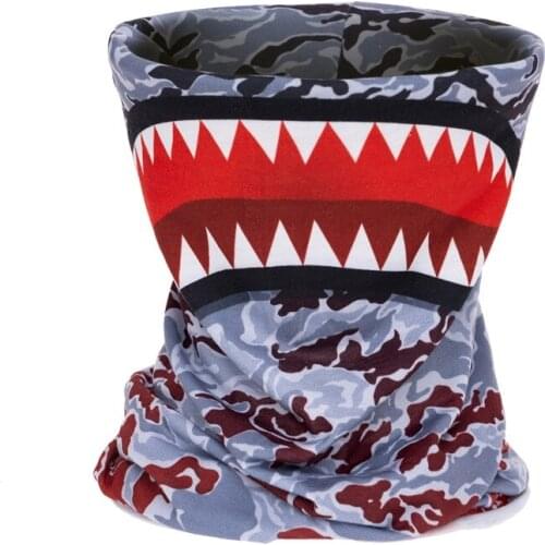 Multi Functional Outdoor Bandana Bicycle Headband Tubular Scarf Monster Gray Camo Printing Magic Tube Ring Scarf Warm