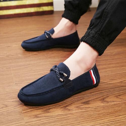 Mens casual shoes new leather autumn breathable hole shoes luxury brand flat shoes mens soft bottom driving shoes anti-fall