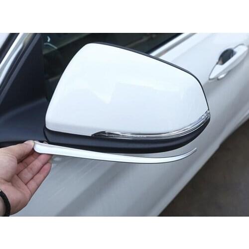 2Pcs/set Car Exterior Rearview Mirror Anti-scratch Strips Trim Styling Sticker For BMW X1 Series 1 2 Bright Silver