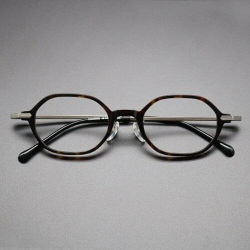 Vintage Acetate Square Glasses Frame Men Women Luxury Brand Myopia Prescription Optical Eyeglasses Frame Male Titanium Eyewear