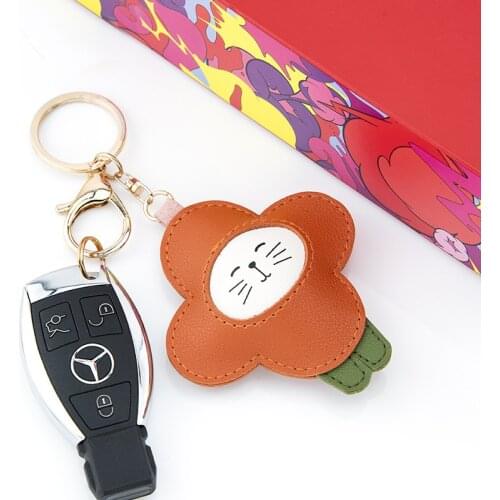 PU Leather Personality Creative Keychain Cute Girl Gift Cartoon Bag Mobile Phone Pants Pendant High-End Car Key Chain Hot Sale