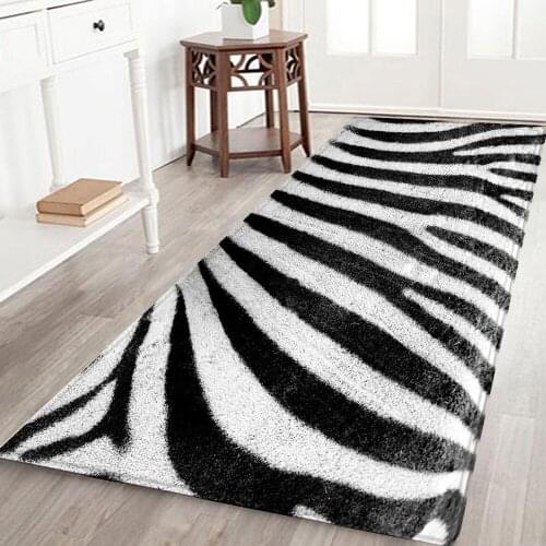 Microfiber Bedside Rug Non-Slip Yoga Mats Printed Striped Living Room Floor Carpet Area Rug for Bedroom Home Decor Sofa Rug