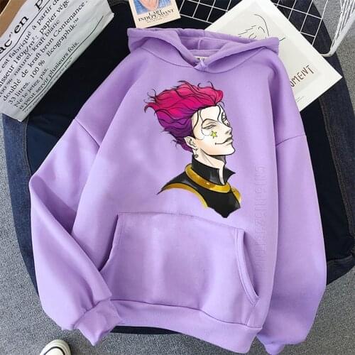 Hisoka Morow Anime Pullover Streetwear Women Men Cat Kawaii Poleron Mujer Kangaroo Pocket Hoodie Oversized Basic Hoodie