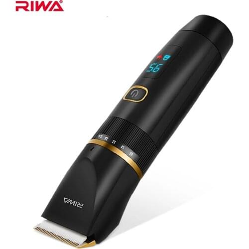 RIWA Hair Clipper Professional Trimmer LCD Display Fast Charge Men Hair Cutting Machine Washable Barber Clipper For Haircut 6501