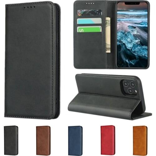 Luxury Leather Cover For iPhone 12 mini 12pro 12 pro max Book Wallet Flip Magnetic Cases Soft Back Coque Mobile Phone Accessory