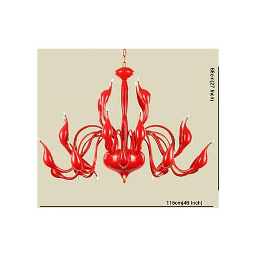 Luxury swan pendant Light 24 Lights LED G4 Red swan Bulb Included/ Living Room / Bedroom pendant lamp 110-220V