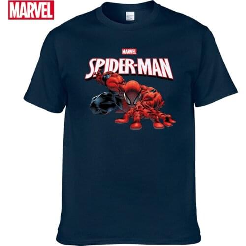 Marvel The Avengers spiderman t shirt Comfortable Breathable 100% cotton Fashion clothes for teens Summer Top Mens clothing #70