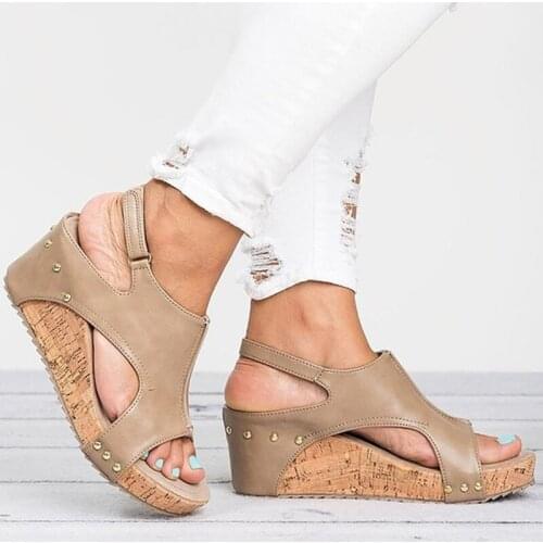 Gladiator Sandals Platform Women Wedges Shoes Leather Female 2021 Summer Trifle Open Toe High Black mujer Flip Flops Slipper