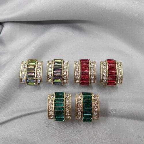 United States with Qingdao jewelry earring personality fashion popular full drill glass earrings earrings female D99