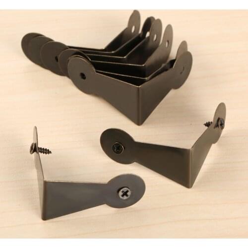 8Pcs Jewelry Box Corner Decorative Protector Cover Box Scrapbook Album Corner Protector Furniture Hardware with Screws
