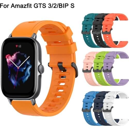 Silicone strap for Amazfit Bip S/BIP U Smartwatch wristband for Huami Amazfit GTS GTR GTS2 band loop soft wrist strap belt