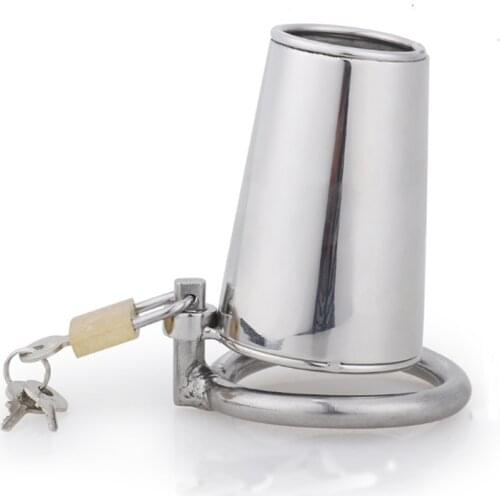 Adult Cock Cage Games Stainless Steel Lockable Male Chastity Device Sex Toys 3 Sizes Men Penis Cock Ring