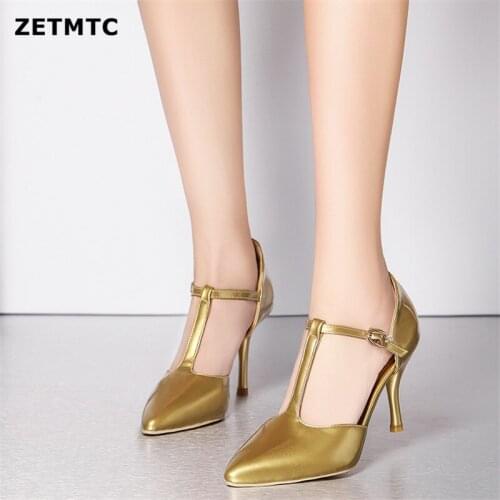Large size 34-47 New 2019 fashion sexy high heels ladies pointed toe pu patent leather summer shoes women pumps footwear