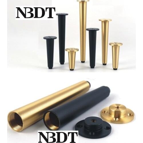 4Pcs Heavy Duty Tapered Brass Furniture Cupboard Cabinet Bed Sofa Couch Leveling Feet Leveler