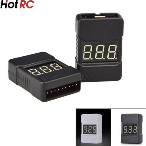 10pcs/lot Hotrc BX100 1-8S Indicator RC Li-ion Lipo Battery Tester Low Voltage Buzzer Alarm RC Tools