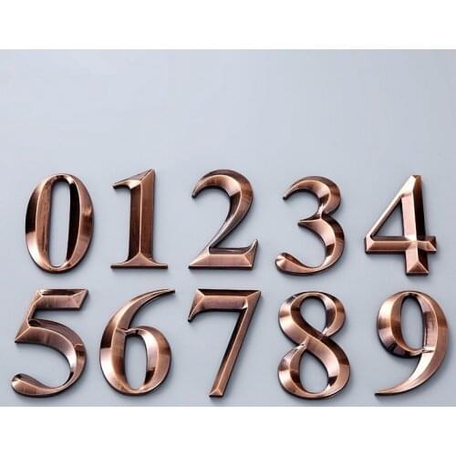 7cm Self Adhesive Door Number Sign House Number Digit Apartment Hotel Office Door Address Street Stickers Plate Sign