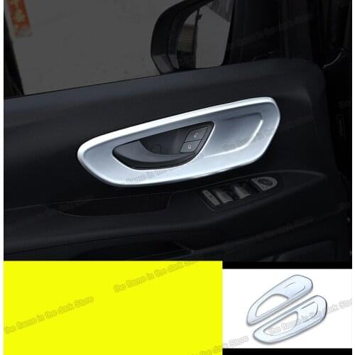 Lsrtw2017 abs car door inside handle frame trims for mercedes benz vito 2021 2015 2016 2017 2018 2019 w447 2020 metris v class