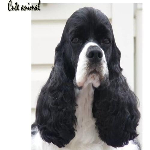 Full drill round Diamond Painting Cocker Spaniel Dog Diamond embroidery cute animal 5d diy diamond mosaic diamond paint,wall art