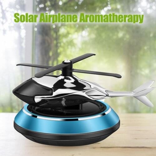 Car Aromatherapy Machine Airplane Air Freshener Solar Rotating Helicopter Car Perfume Automotive Interior Supplies Drop Shipping