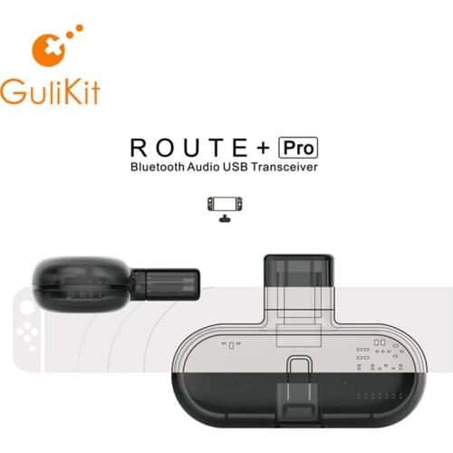 Gulikit Route+ Pro Bluetooth Transmitter Wireless Audio Usb-C Adapter or Receiver With Voice Transmission for Nintendo Switch