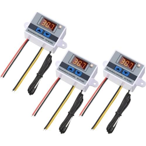 GTBL 3Pcs XH-W3001 Digital LED Temperature Controller Module Digital Thermostat Switch Electronic Thermostat (12V 10A 120W)