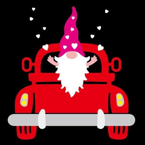 D0LD Heart Shape Gnome Dwarf Car Carbon Steel Cutting Dies DIY Scrapbooking Photo Album Embossing Paper Cards Making Stencil