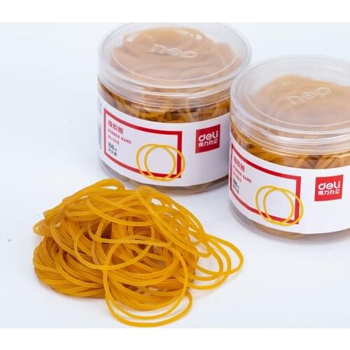 Deli 3215 Rubber Band Yellow Rubber Ring Office Supplies Packaging 50g 100g Binding Elasticity