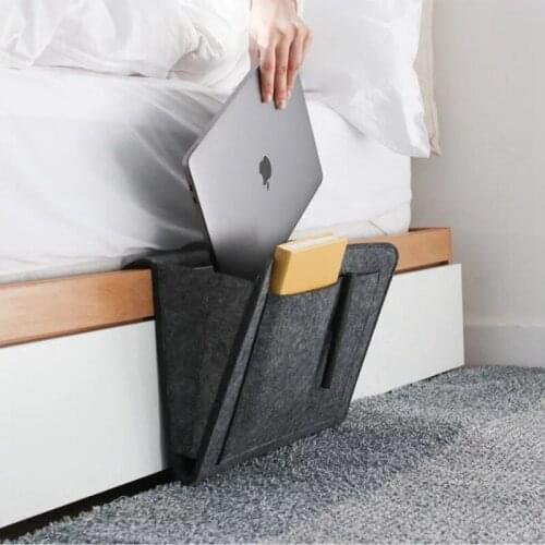 Felt Bedside Hanging Storage Bags phone Charger Bed Holder Pockets Bed Pocket Sofa Organizer Pockets Book Felt Bed Holder Pocket