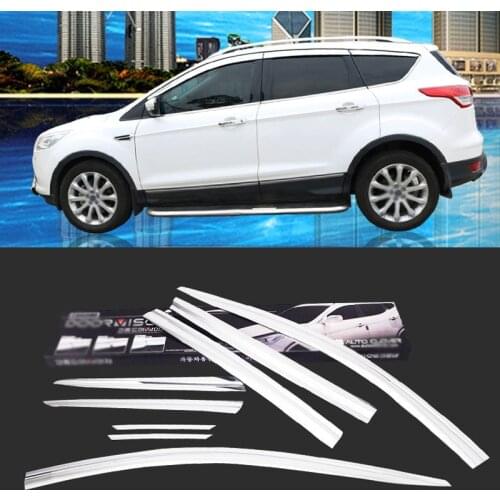 1 Set Brand New Chrome Side Vent Sun Shade Window Visors Rain Guard Deflectors For Ford Kuga 2013-2018