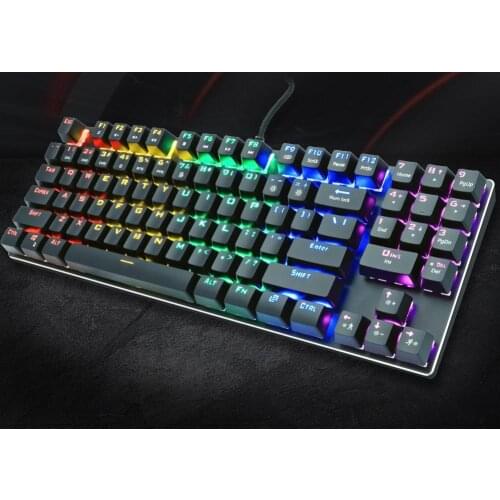 Gaming Mechanical Keyboard 89-Key Game Anti-ghosting Blue Black Red Brown Switch Backlit USB Wired Keyboard For pro Gamer