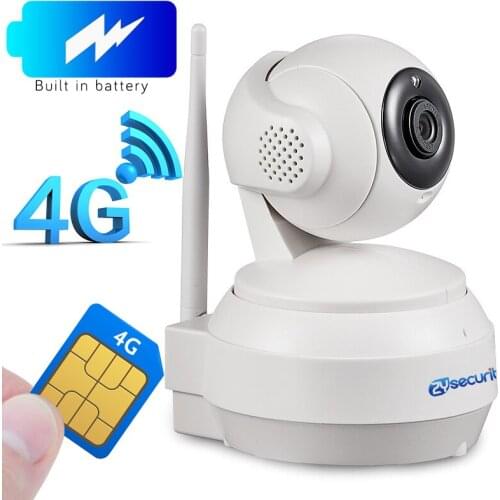 1080P HD 3G/4G LTE IP PTZ Camera Rechargeable Battery Powered SD Card Storage 2 Way Audio IR Night Vision Home Security Camera