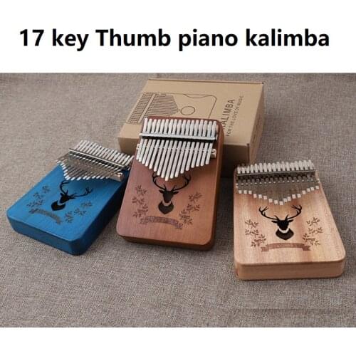 Kalimba 17 key thumb piano calimba beginner finger piano mbira kalimba mahogany musical instruments for children toys