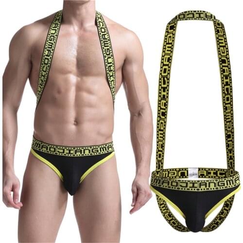 Sexy Men Undershirts Jockstrap Mesh Jumpsuit Leotard Wrestling Singlet Bodysuits Sports One-piece Exotic Underwear Gay Sleepwear