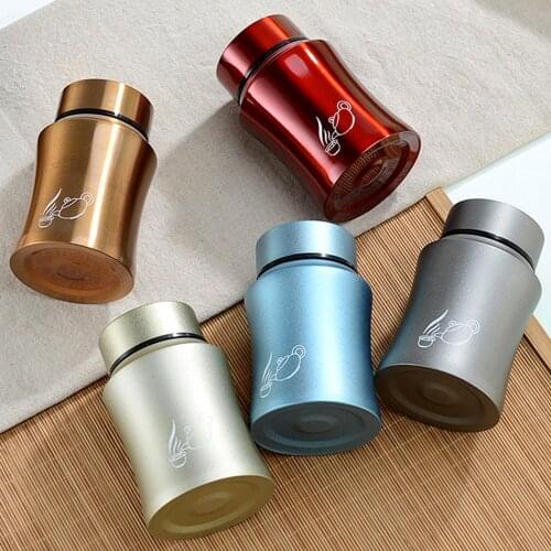 50g Metal Portable Stainless Steel Sealed Mini Tea Storage Box Container Coffee Organizer Travel Kitchen Tea Box Small Jar