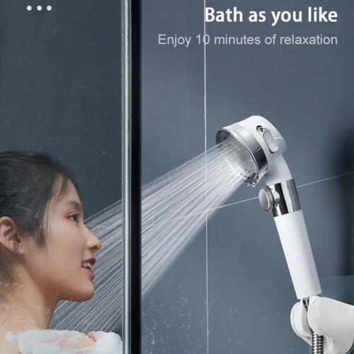 3 Modes High Pressure Adjustment On/Off Switch Shower Head As Water Gun Button Water Saving Bathroom Handheld Shower Head